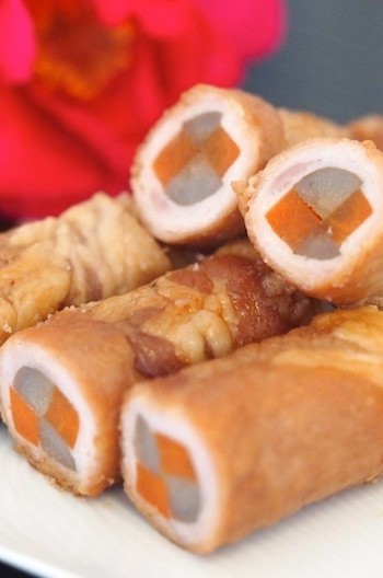 豚肉で作る八幡巻き