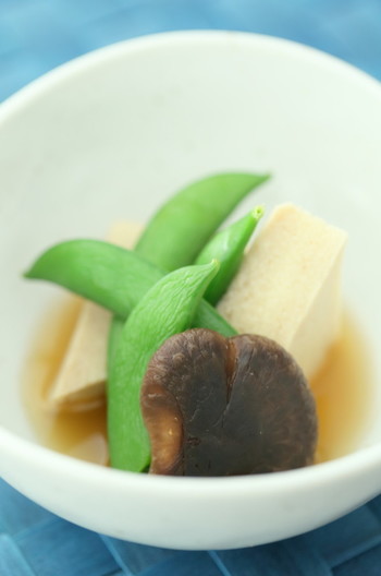 高野豆腐と椎茸の含め煮