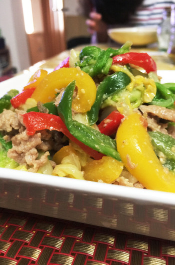 やわらかい 豚肉とキャベツのごま味噌炒め