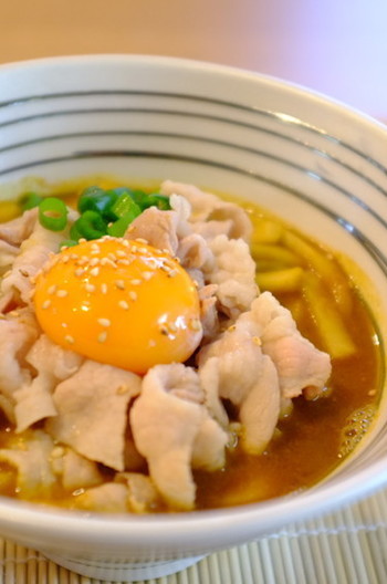 豚しゃぶカレーうどん