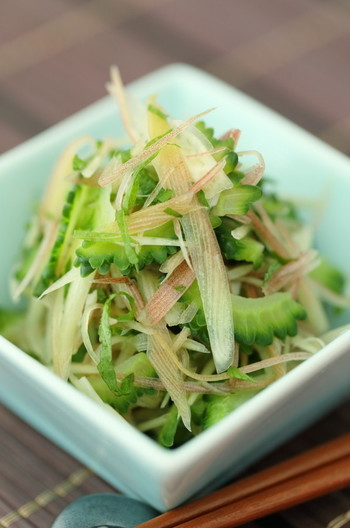ゴーヤと香味野菜のさっぱり塩もみ