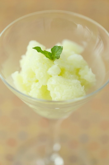 自家製 メロンミルクシャーベット