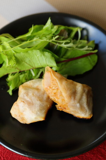 手作りエビチリでつくる焼き春巻き