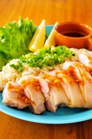 脂質控えめ シンガポールチキンライス