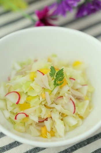 ホタテの入ったカラフルコールスロー✷