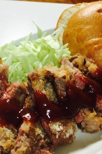 牛肉のパン粉焼き