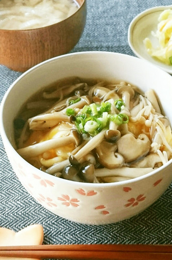 ランチにも 卵１個のきのこあんかけ丼