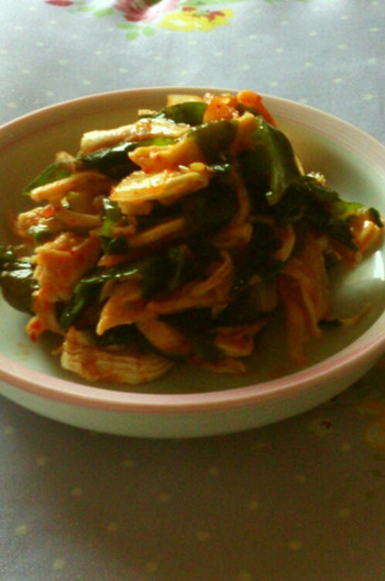 ささみとわかめのキムチサラダ