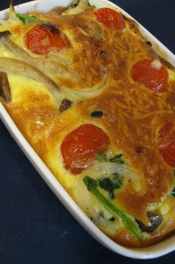 ほうれん草とトマトのキッシュ