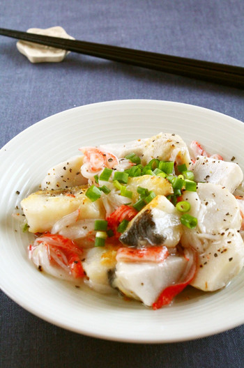 タラと里芋のカニカマあんかけ