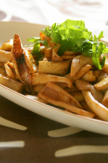 いかのバター炒め カレー風味