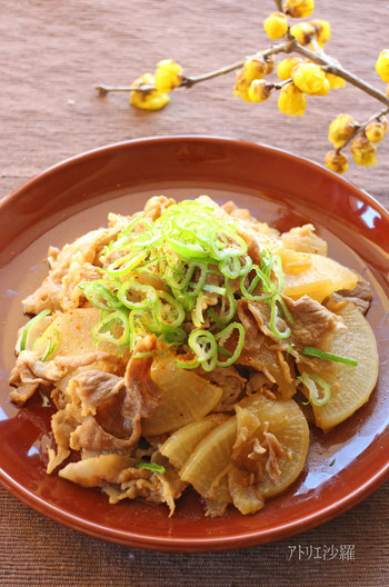 節約 豚肉と大根の炒め煮