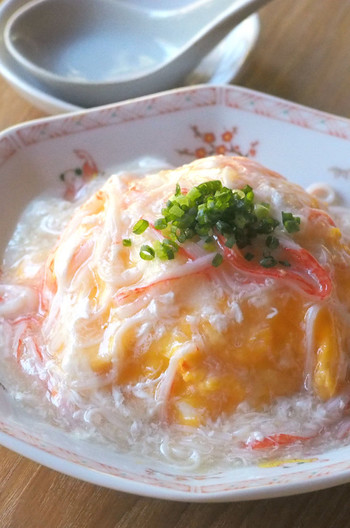 ふわふわ塩あんかけの天津飯