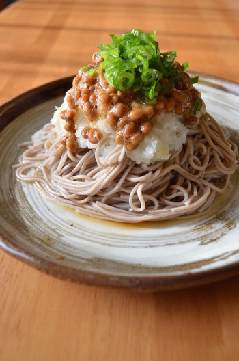 簡単ランチ 納豆おろしそば