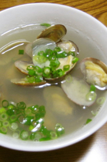 韓国風あさりスープ