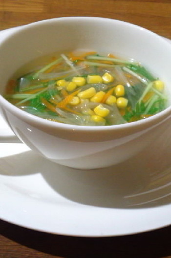生姜入り春雨スープ