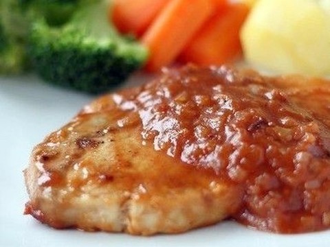 フライパンで BBQポーク