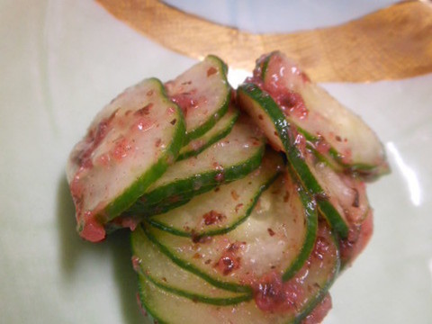 胡瓜の梅肉和え