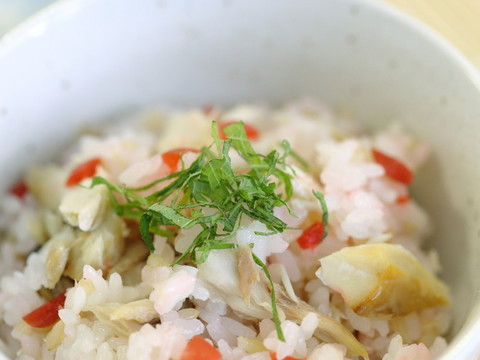 梅干しと鯖の簡単まぜごはん