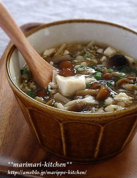 きのことくずし豆腐のとろとろ