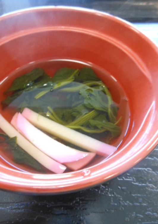 ほうれん草とかまぼこの清汁