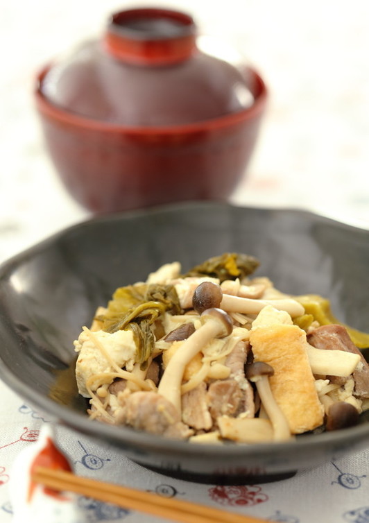 お豆腐の高菜炒め