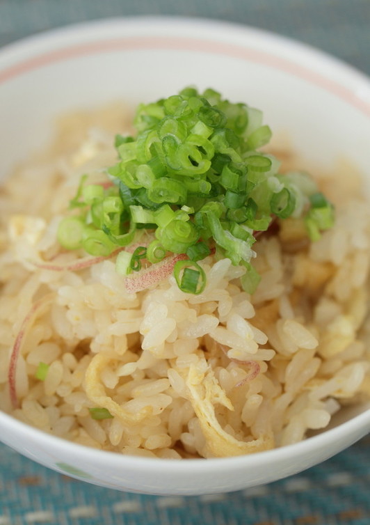簡単 香味野菜と油揚げの味御飯