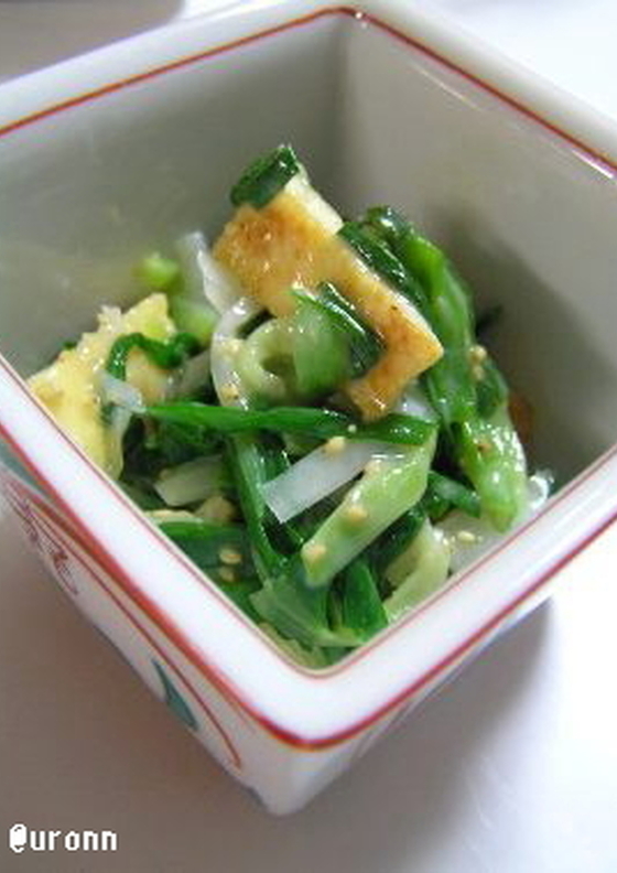 わけぎと油揚げの酢味噌和え