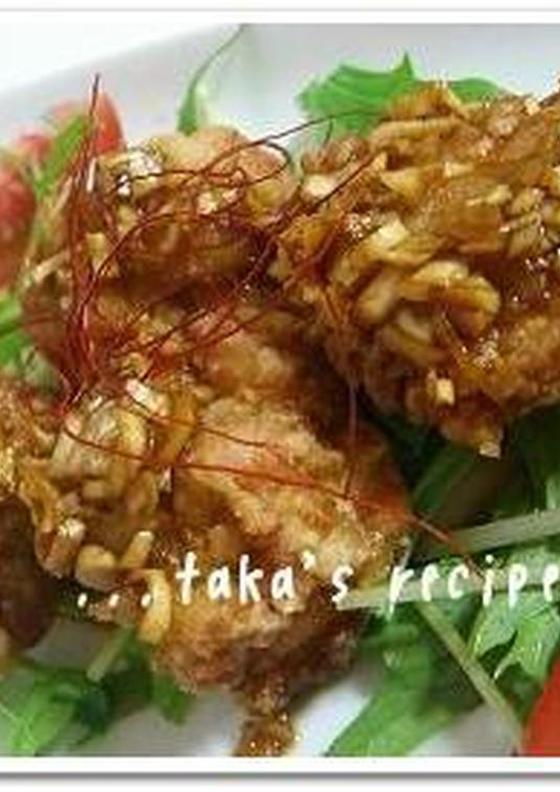 鶏のから揚げ ねぎのさっぱりソース