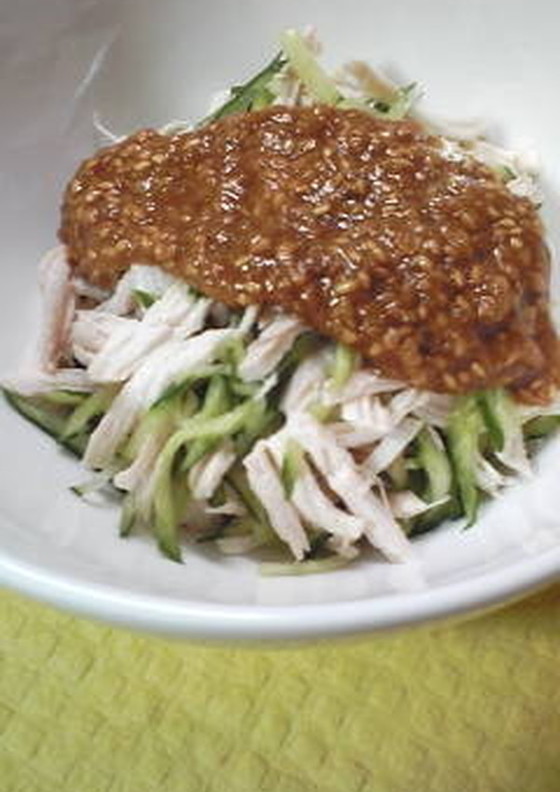 棒々鶏風 鶏肉とキュウリの甘味噌和え