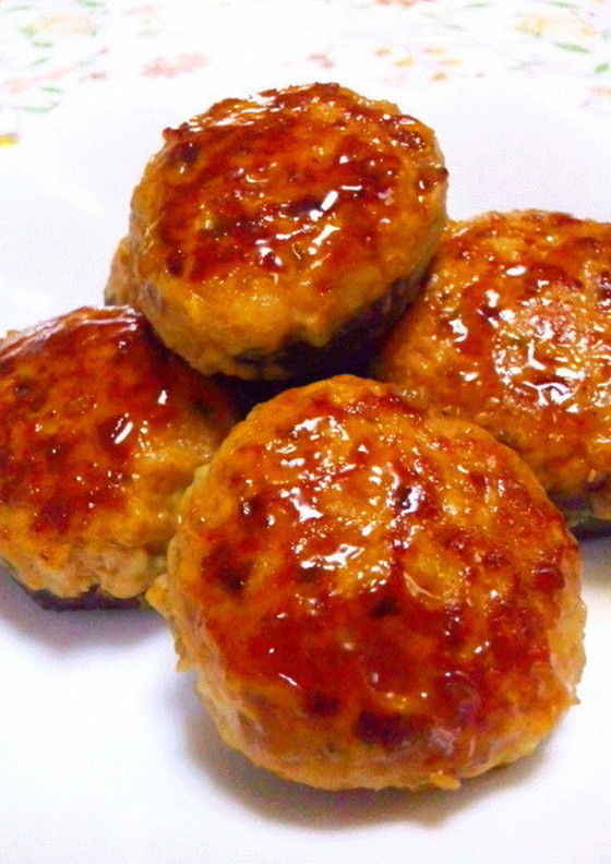 しいたけの肉詰め 甘辛照り焼き