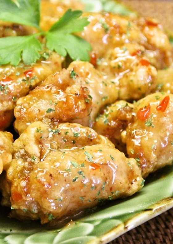 鶏もものアジアン唐揚げ スイチリマヨ和え