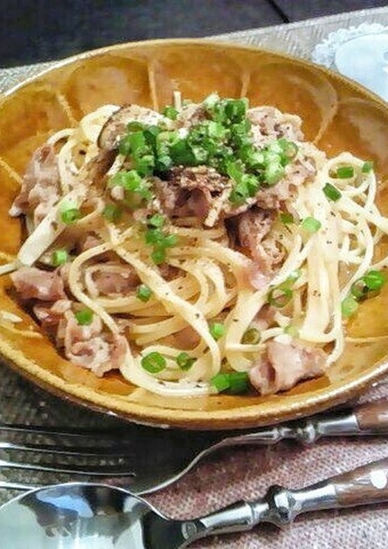 豚肉ときのこの柚子胡椒パスタ by ･☆tae･･･ - おいしい健康