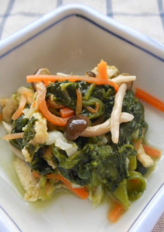 ほうれん草と揚げの酢の物