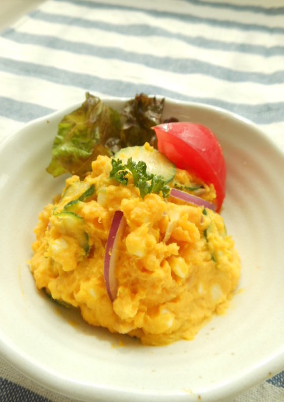 チーズの入った南瓜サラダ