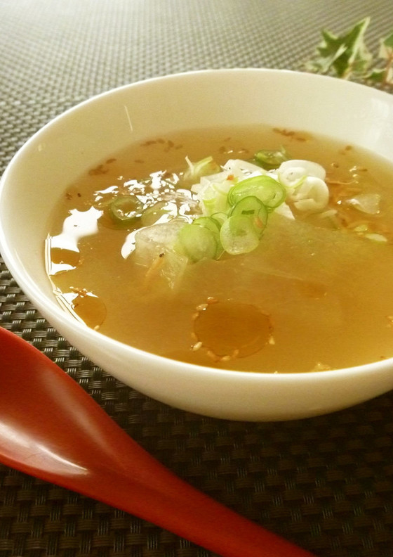冬瓜と桜えびの中華スープ 生姜風味