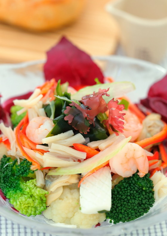 シーフードと彩り野菜の具沢山サラダ By Fujiレシピ 管理栄養士監修のレシピ検索 献立作成 おいしい健康 脂質異常症