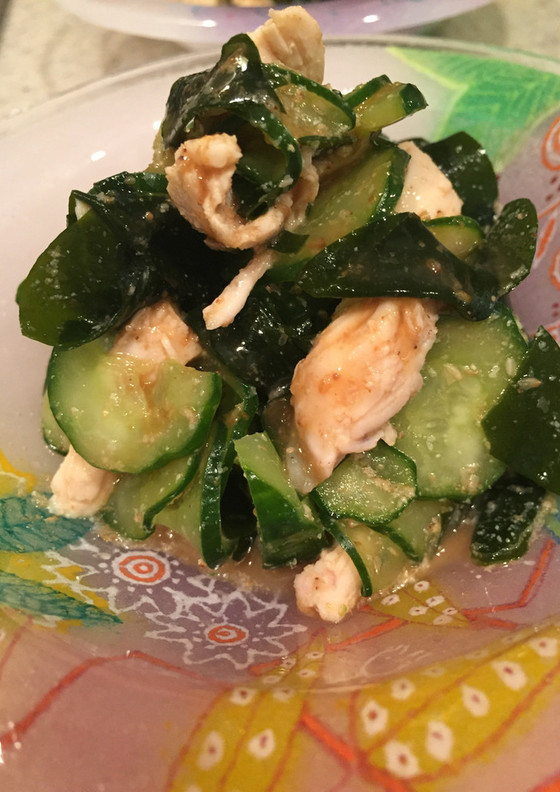 ササミの胡麻たっぷり和え物
