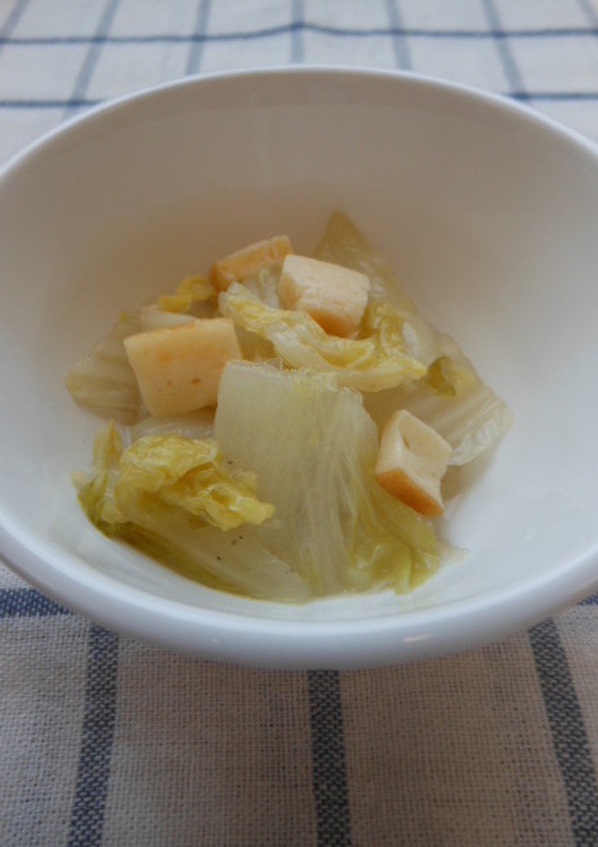 白菜と梅焼の蒸し煮