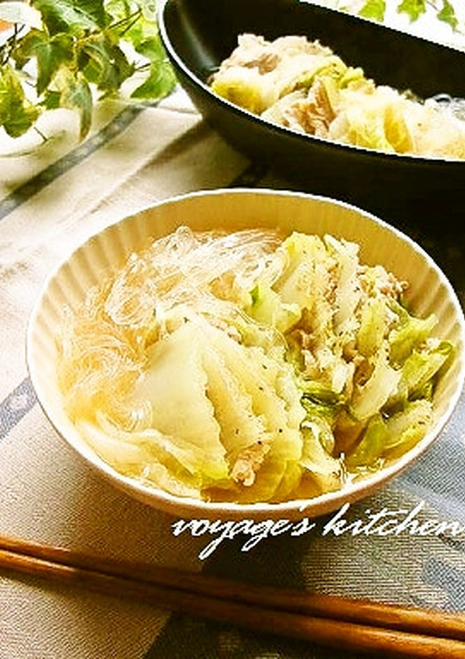 黒胡椒たっぷりで 白菜と豚肉の重ね煮