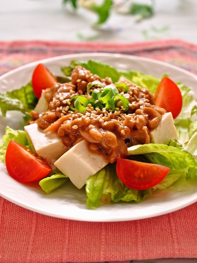 ツナ納豆の豆腐サラダ