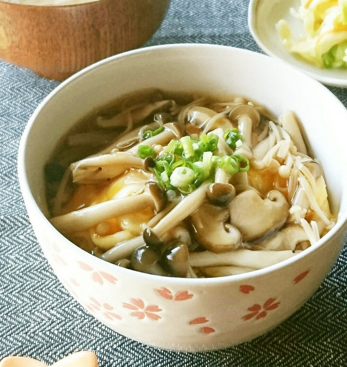 ランチにも 卵１個のきのこあんかけ丼