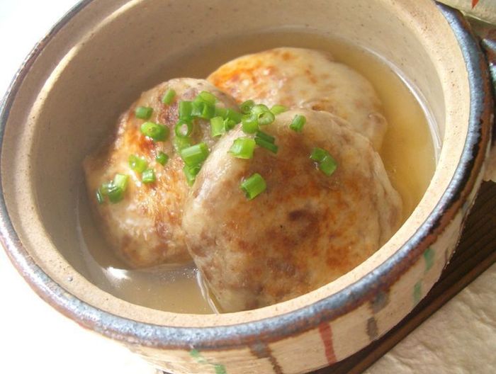 料亭風 挽肉と里芋の小判焼き とろみ餡