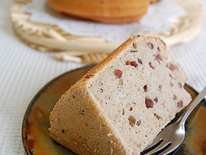 ノンオイル 小豆シフォンケーキ
