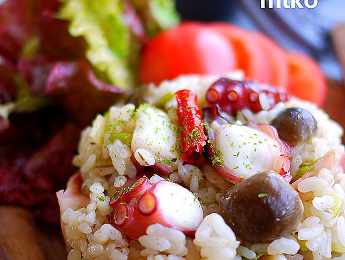 タコのガーリックチャーハン