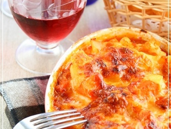 簡単  野菜とキムチのチーズ焼き