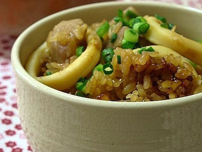いか飯風 里芋といかの炊き込みご飯