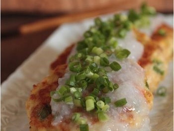 大豆バーグのみぞれ餡