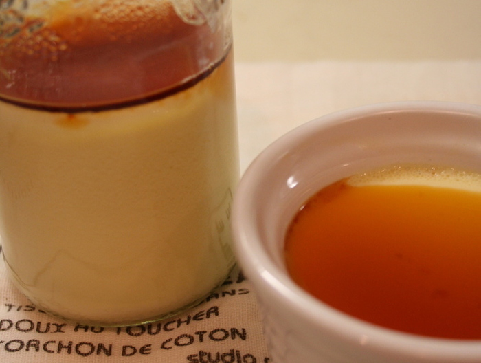 寒天でたまごプリン