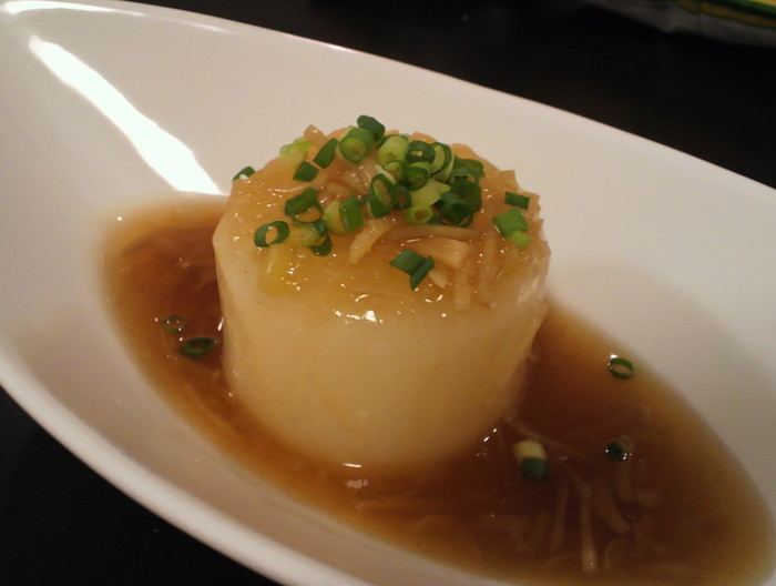 ふろふき大根の生姜ねぎあんかけ